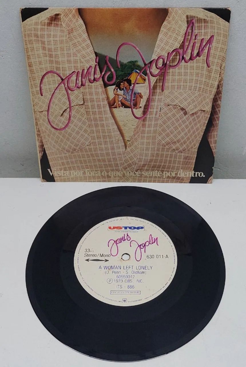 Lp Disco de Vinil - Compacto - Janis Joplin - USTOP 1981 Perfeito