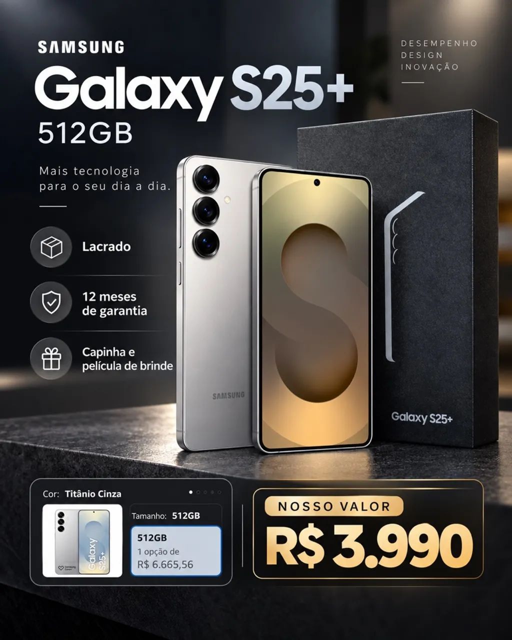 Samsung Galaxy S25+ 512GB lacrado