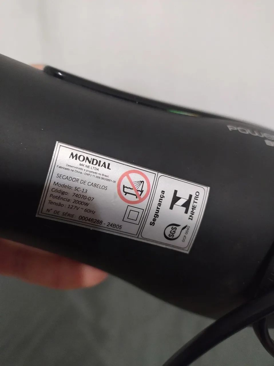 Secador Mondial Power Shine Black Ion - 2000W - Foto 3
