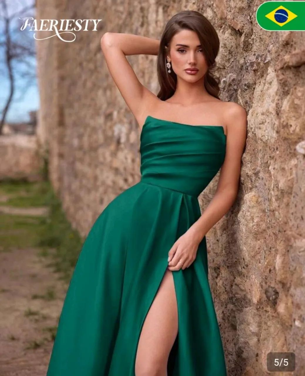 Vestido baile verde esmeralda  - Foto 4