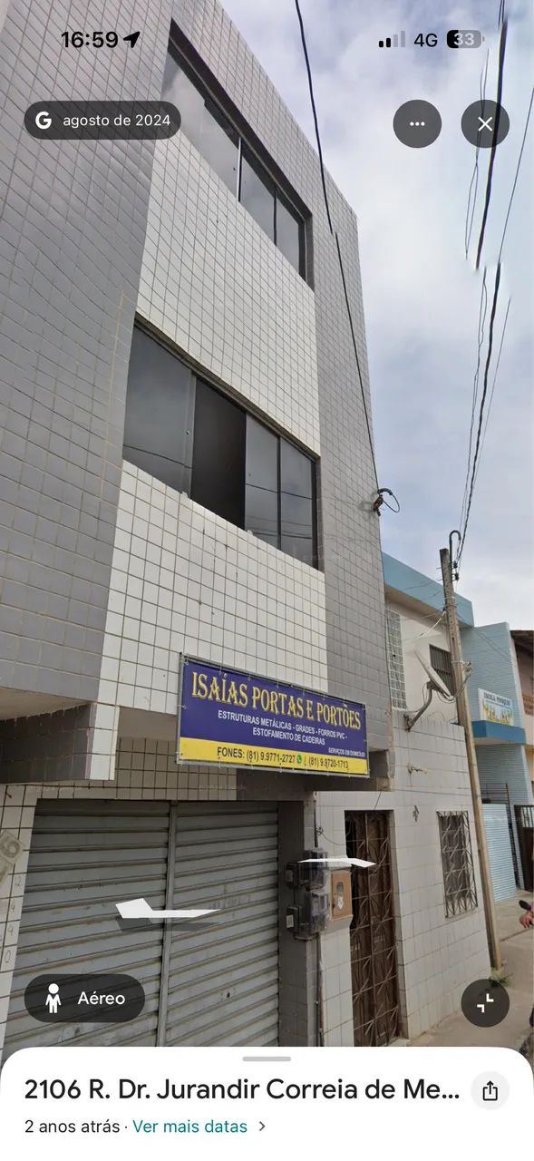 Alugo comércio no térreo é um apartamento sendo 1 e 2 andar. 