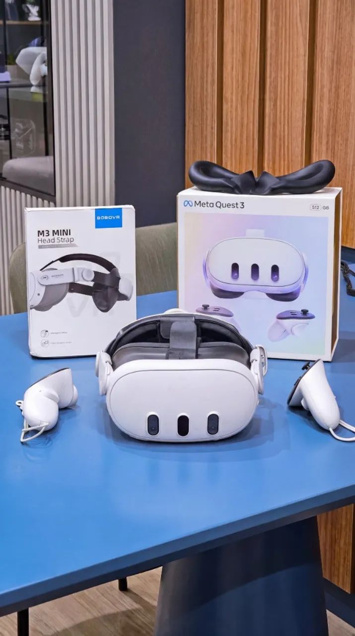 Meta Quest 3 Oculus VR 512GB - Completo Novo + Acessórios (BOBOVR