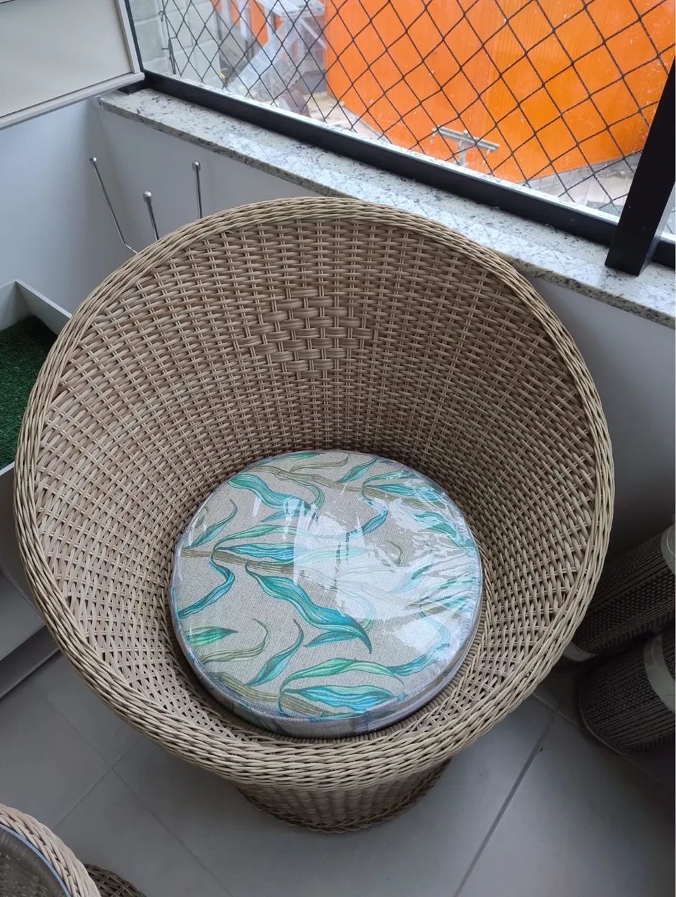 Conjunto de Varanda em Junco na cor carmim - Foto 5