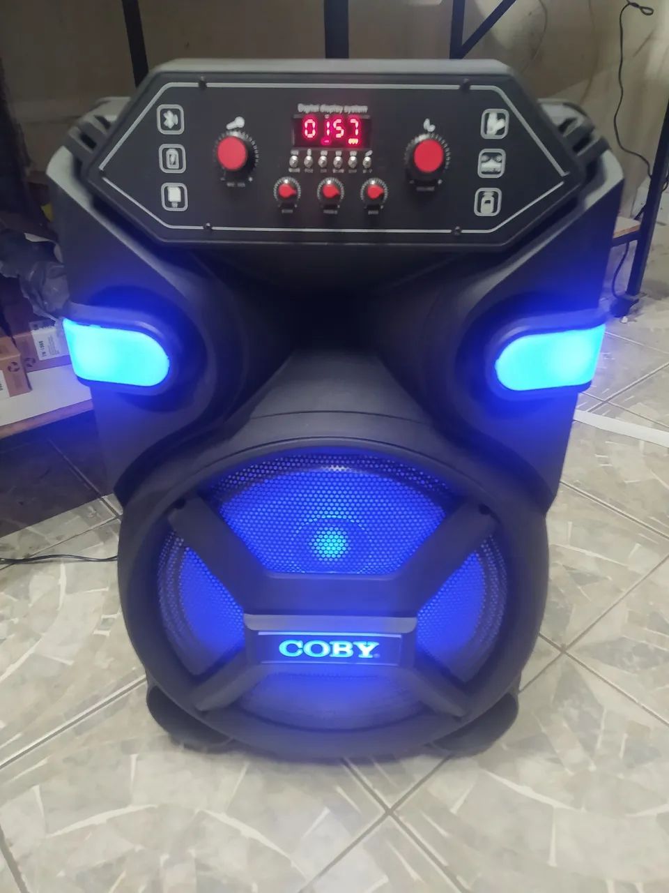 CAIXA DE SOM BLUETOOTH COBY SUB DE 15 POL
