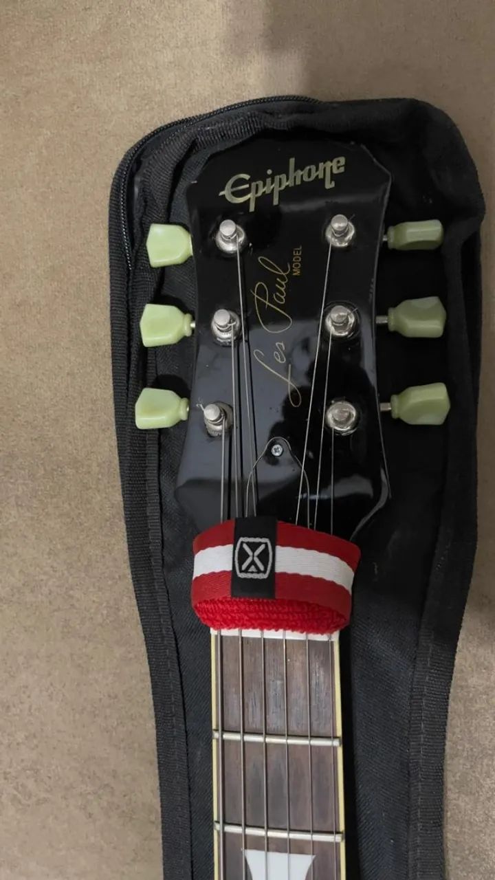 Guitarra les paul epiphone preta - Foto 3