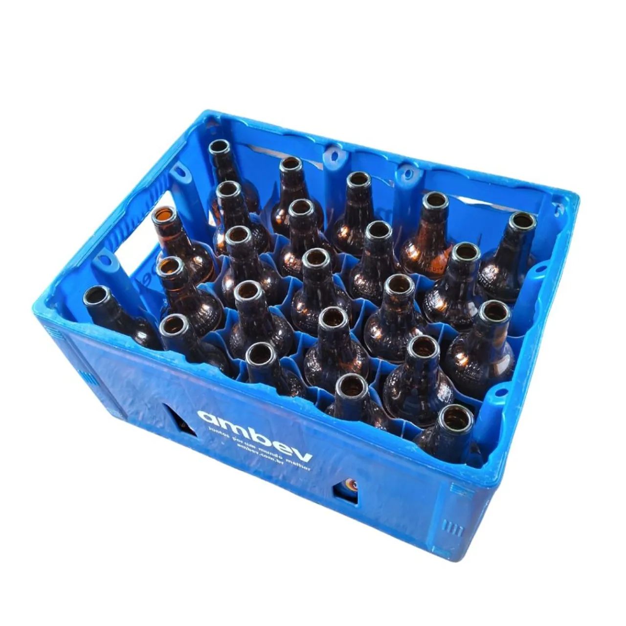 Engradado com garrafinhas de cerveja 300 ml