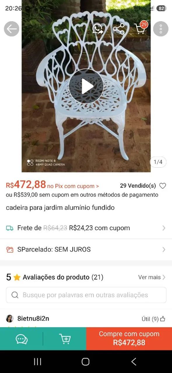 Mesa e 4 cadeira  - Foto 5