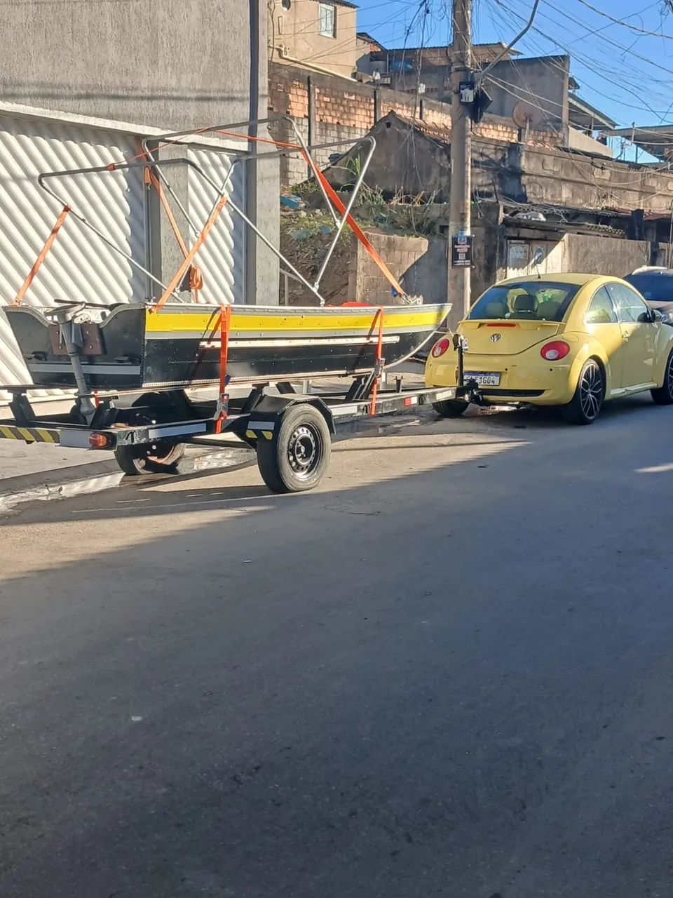 Barco semi chata de alumínio 