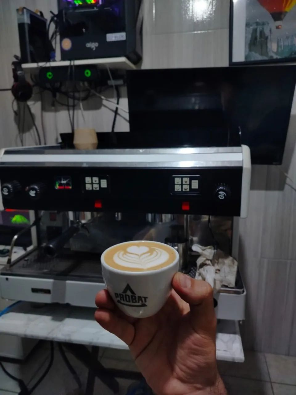 Maquina espresso / expresso 2 grupos + Moedor elétrico profissional  - Foto 2