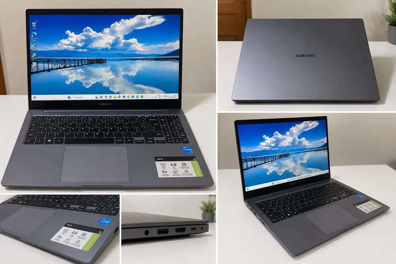 Samsung Book com Intel Core i3 e SSD NVMe de 256 GB
