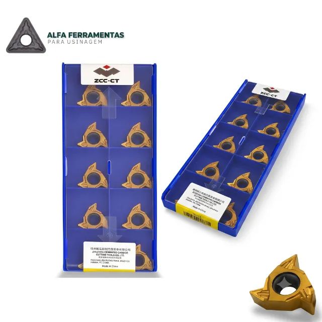 Pastilhas para Rosca Externa RT22 (22ER) ZCC-CT - Caixa com 10 unidades