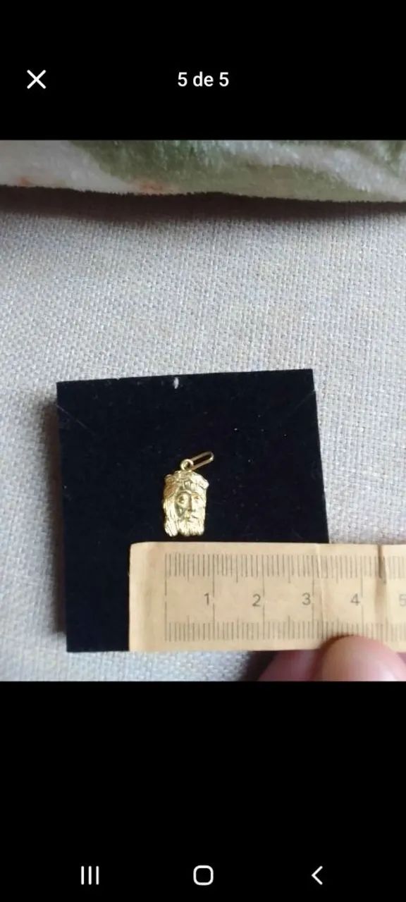Pingente ouro Jesus 18k 750 - Foto 3
