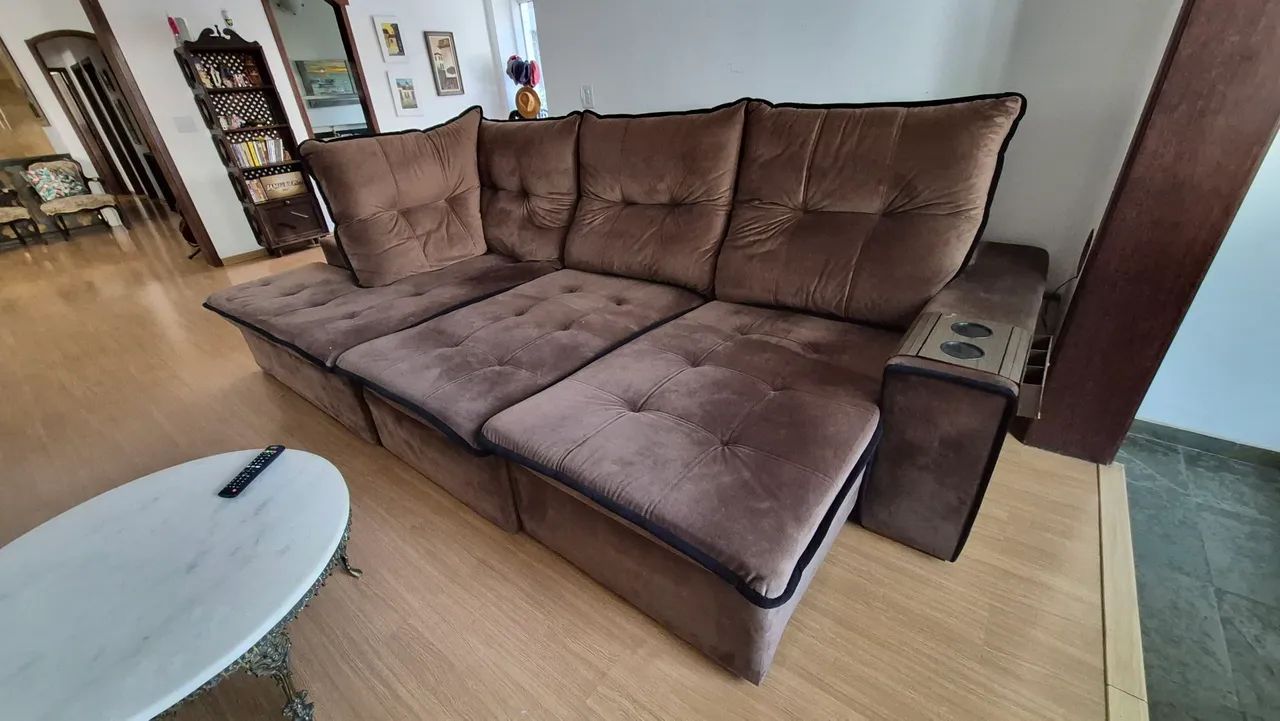 Sofá cama/divã seminovo 4 a 6 lugares - Foto 5