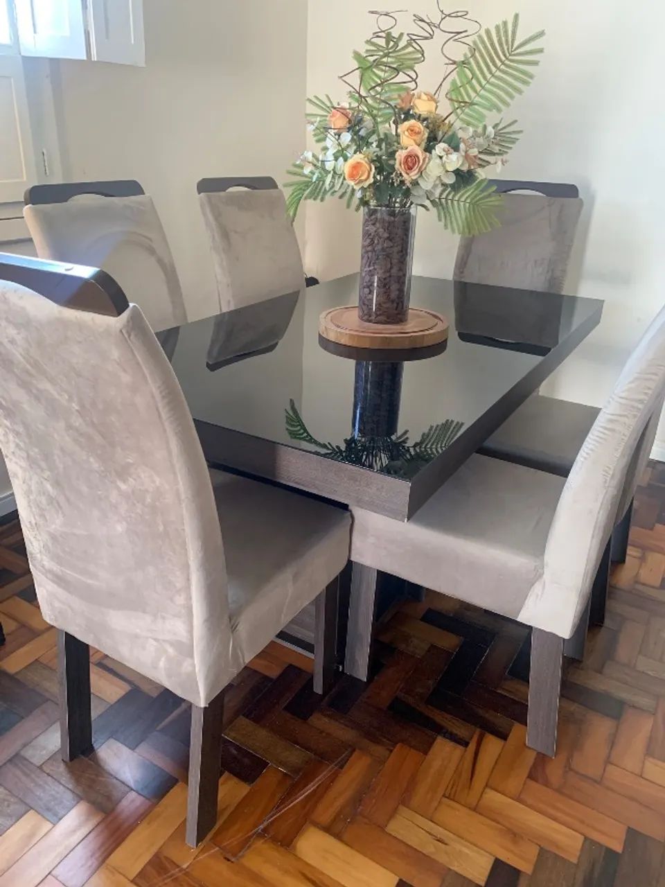 Mesa de jantar tampo de vidro  - Foto 4