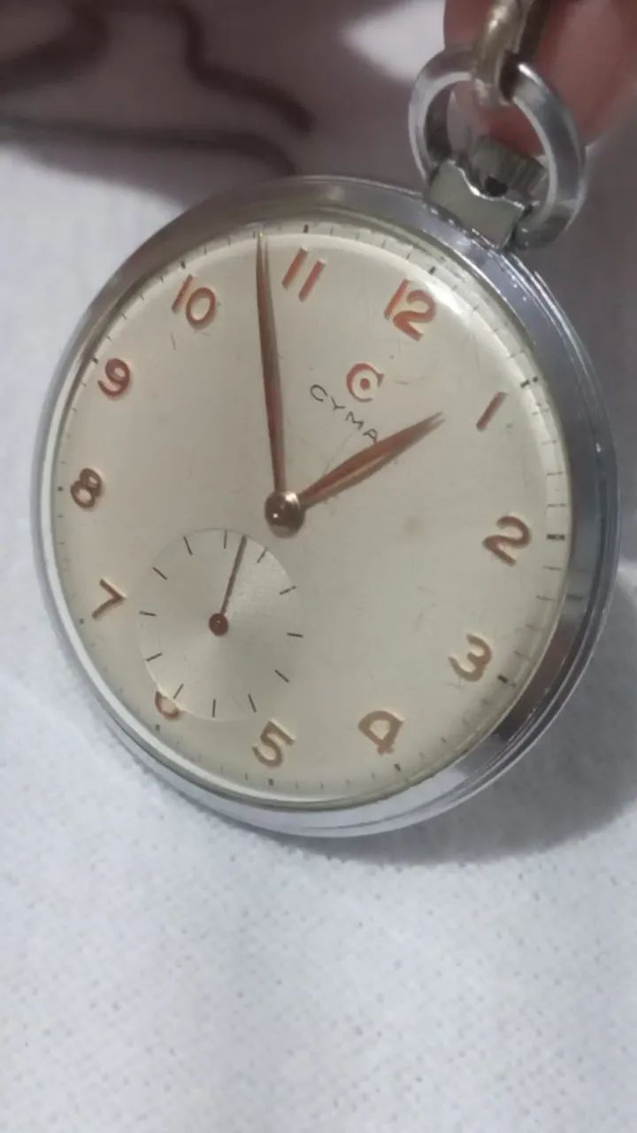 LÍNDO RELÓGIO VINTAGE DE BOLSO DA MARCA CYMA . !!! - Foto 3