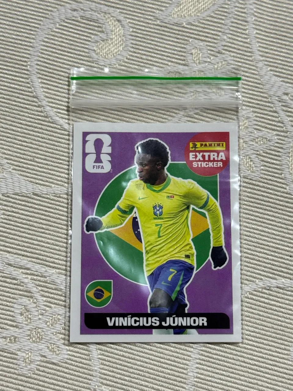 Vinicius Junior bronze extra sticker copa do mundo 2026 panini