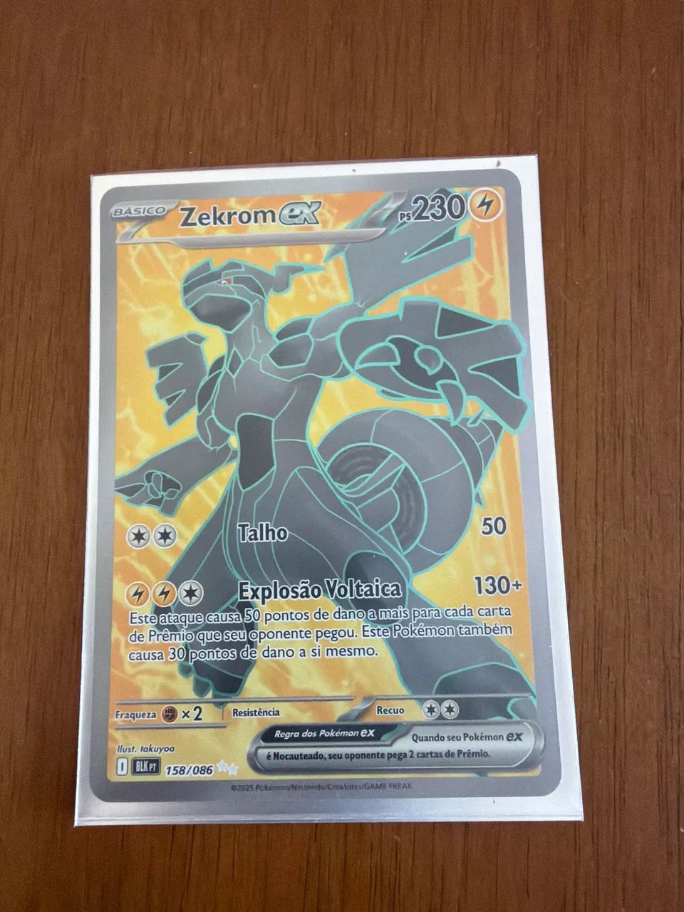 Carta Pokémon zekrom EX (158/086)