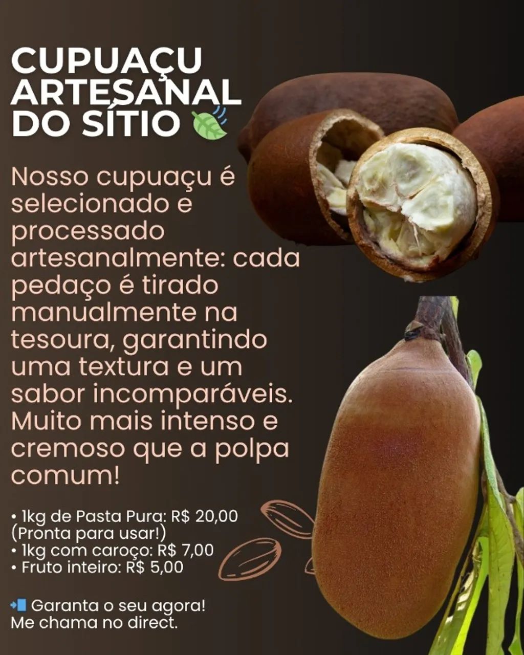 Fruta Cupuaçu Cupuassu Poupa pasta - Foto 3