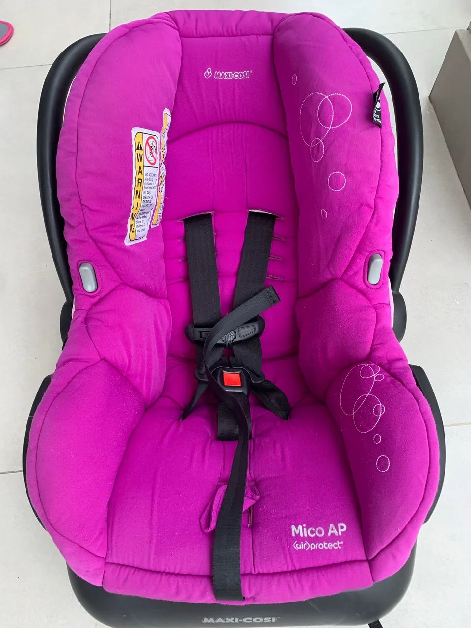 Bebê Conforto Maxi-Cosi Com Base Para Carro Rosa Premium Proteção Lateral - Foto 2