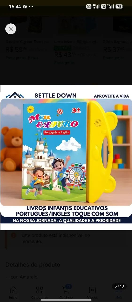 Livro interativo educacional 