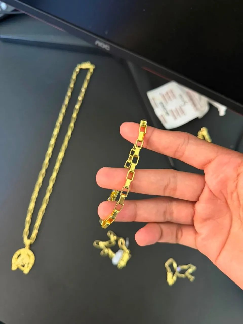 Pulseira banhada a ouro 18K - Foto 2