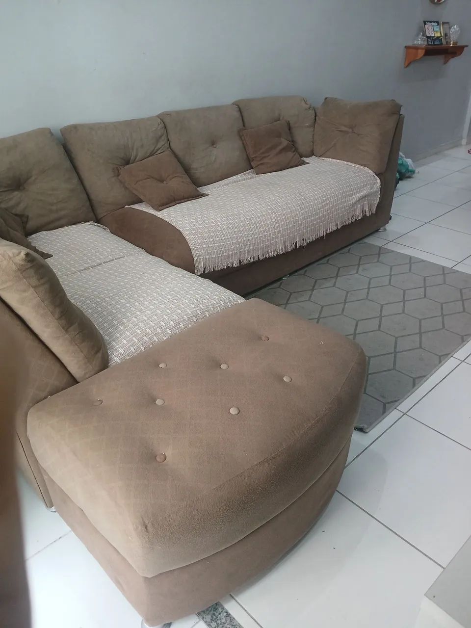 Vendo sofá em formato L, reformado - Foto 2