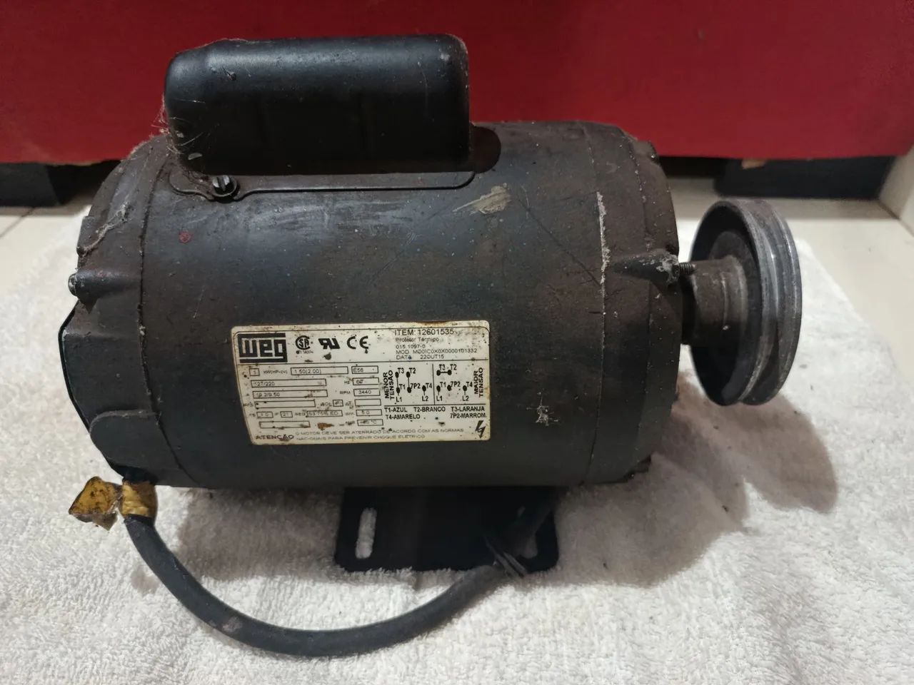 MOTOR ELÉTRICO WEG MONOFÁSICO 