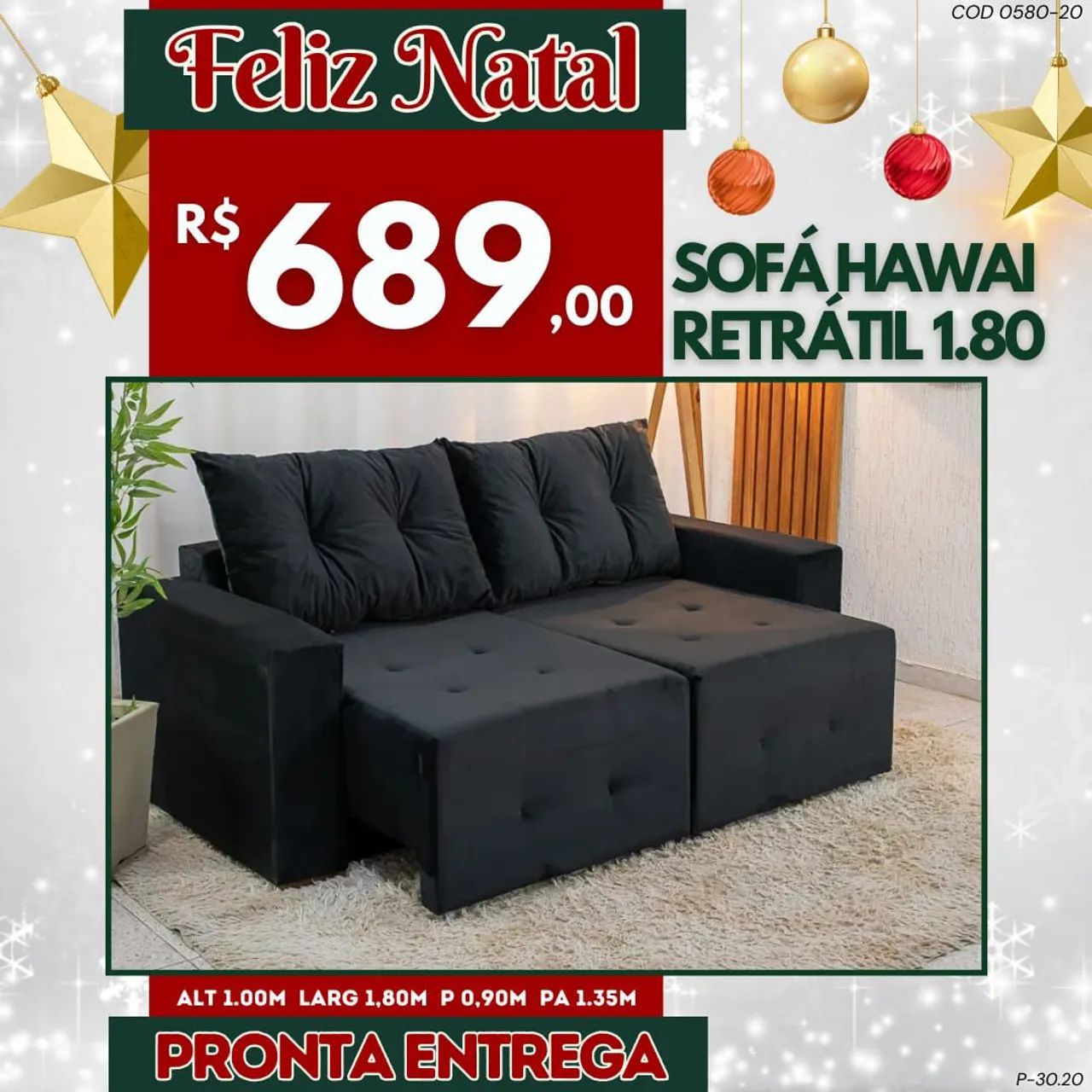SOFA RETRÁTIL 1,80 MT LARGURA - DIRETO DE FABRICA 