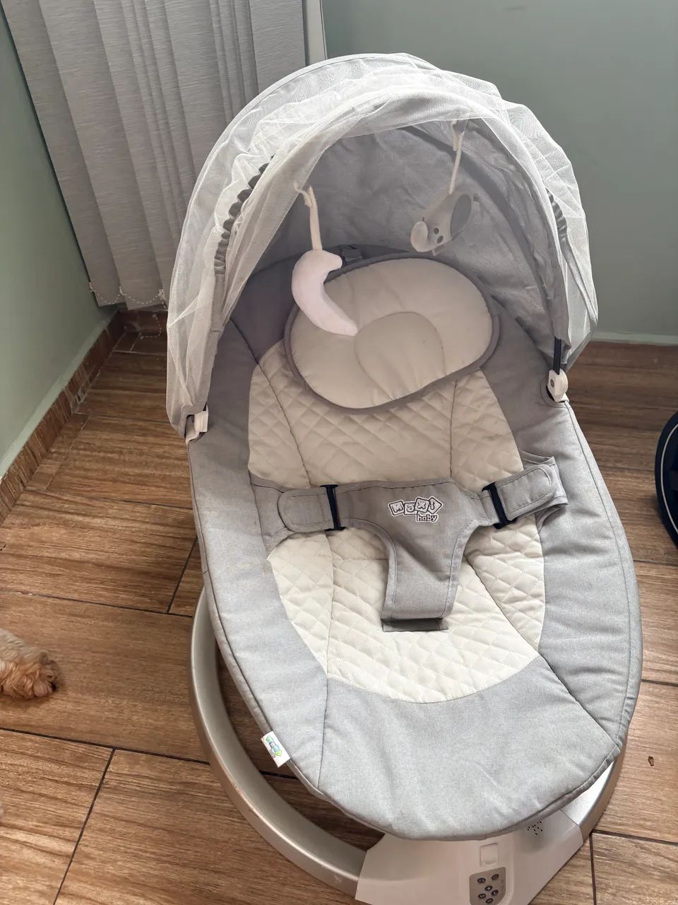 balanço automático para bebê cinza maxi baby - Foto 3
