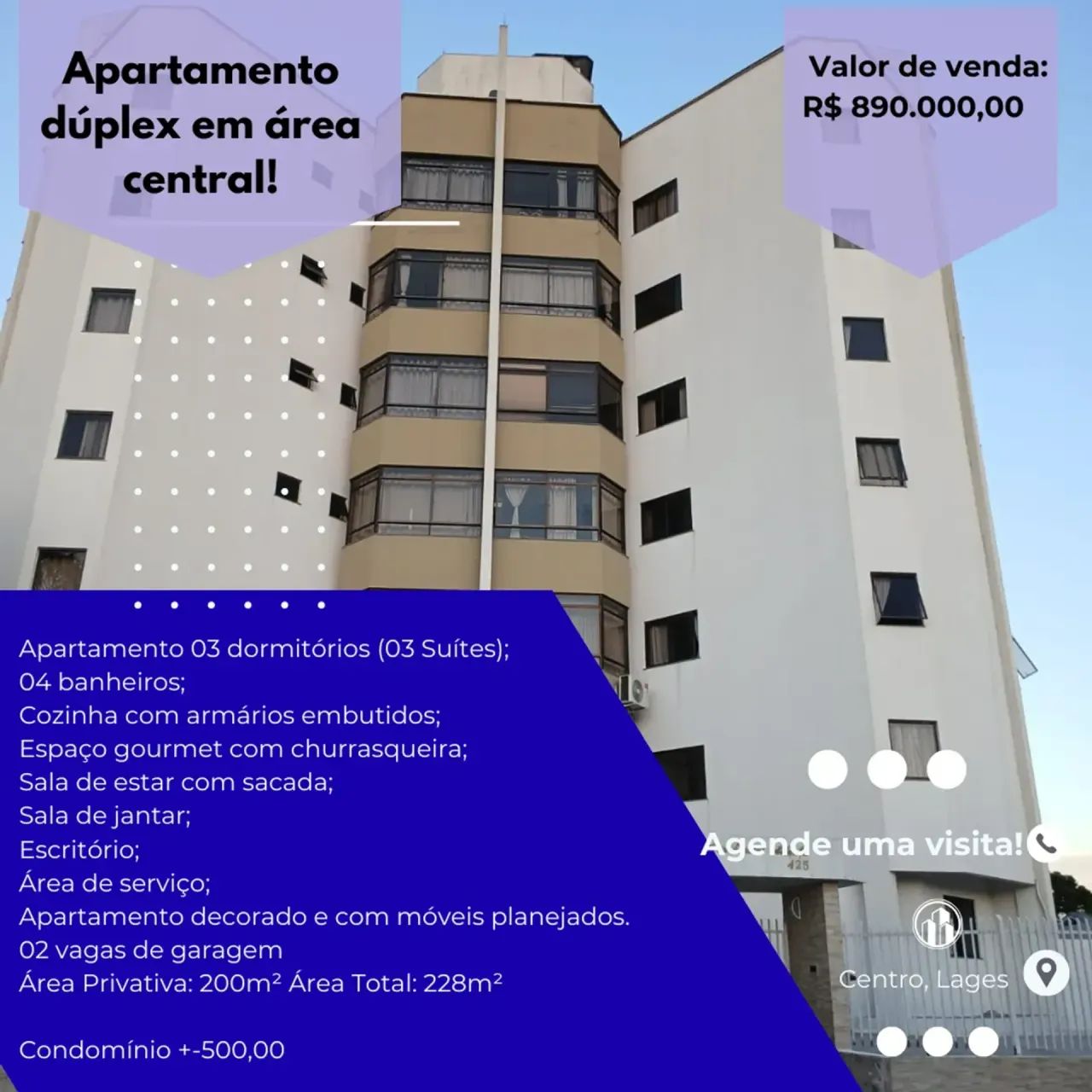 Duplex à venda no centro de Lages
