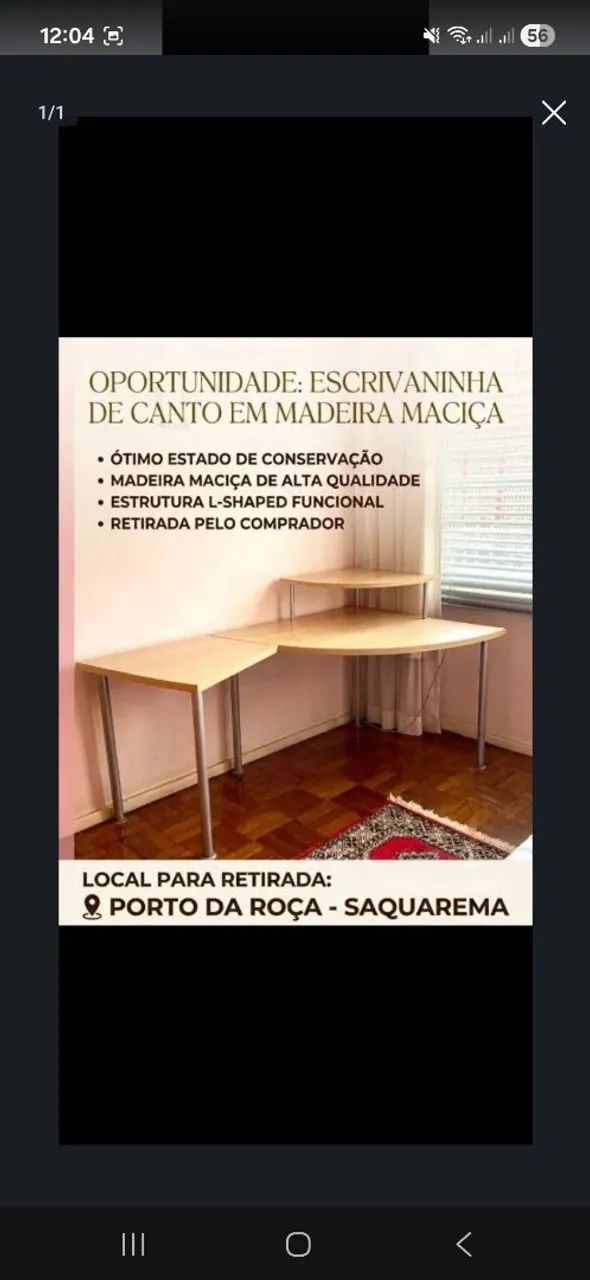 Vendo excelente escrivaninha , bem conservada , fácil montagem