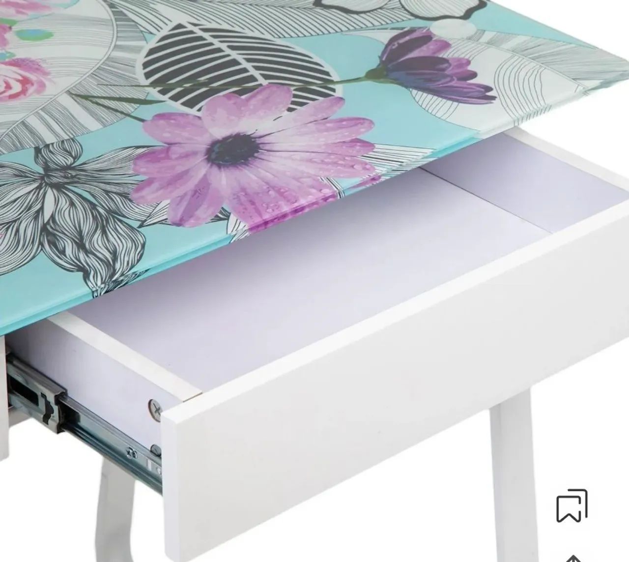 Mesa de escritório com vidro - Foto 2