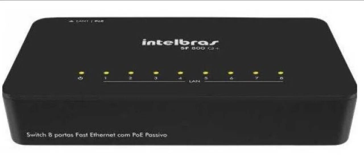 Switch Intelbras SF 800 Q+ V4.0 - 8 Portas (LAN1 PoE) 