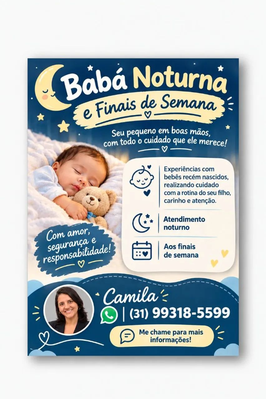 Babá Noturna e Finais de Semana 