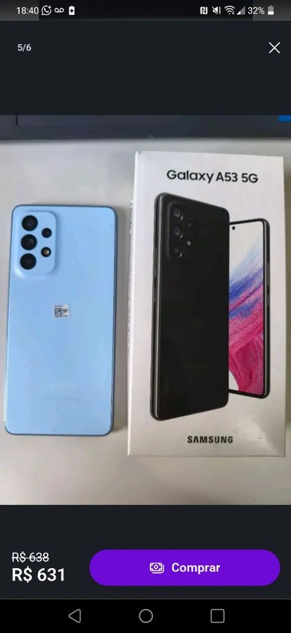 Samsung A53 5G 128GB de memoria azul - Foto 2
