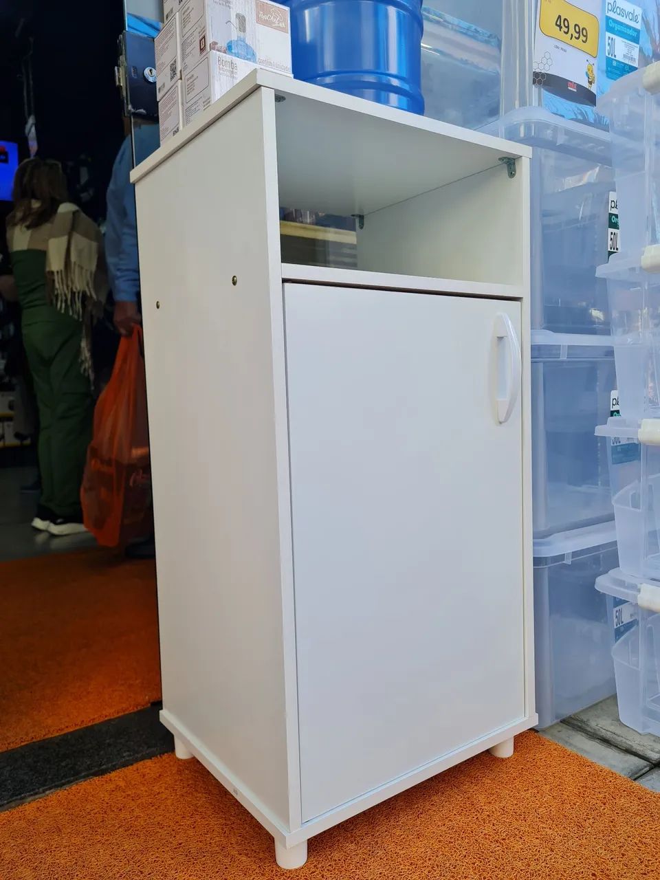 Balcão em MDP com 1 porta na cor branco - Foto 2