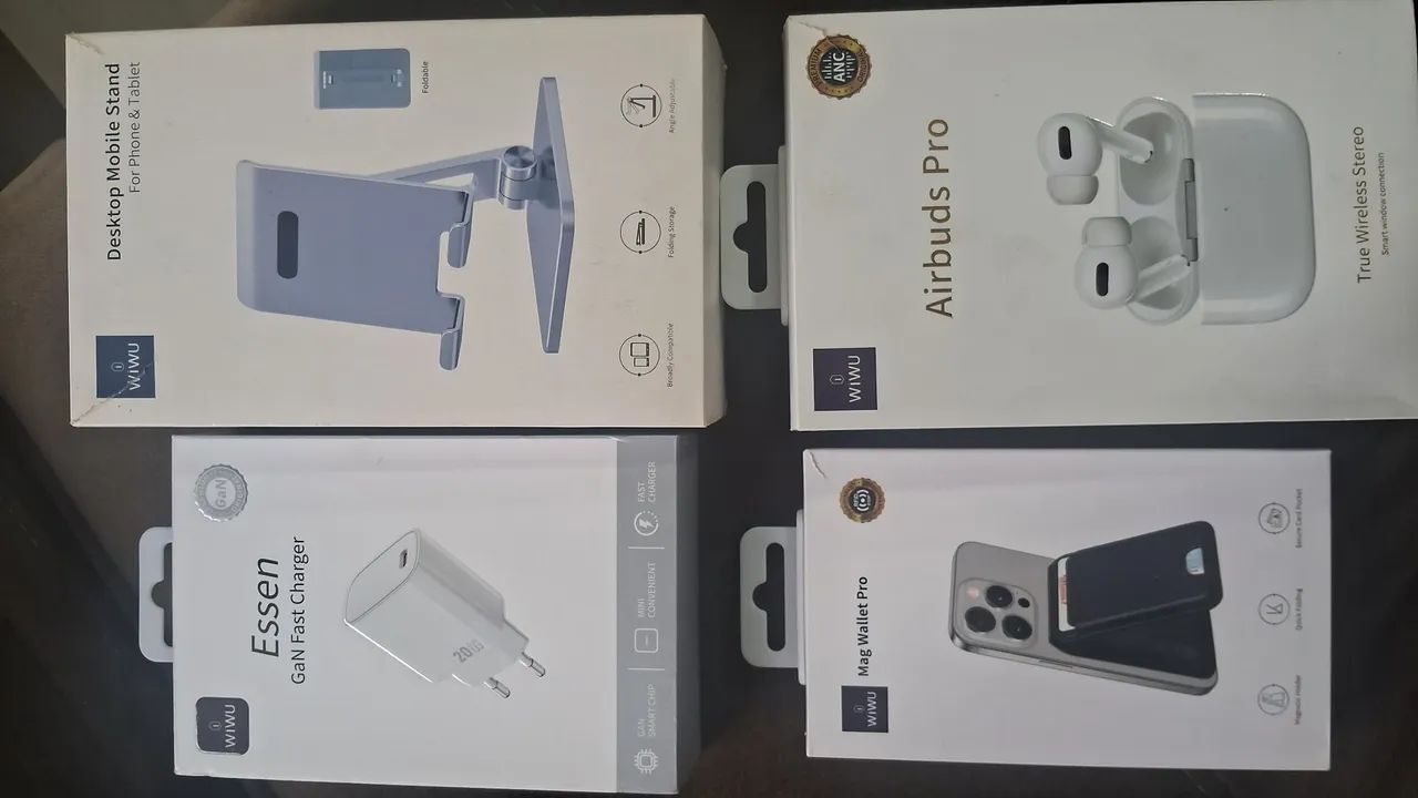 Kit WIWU acessórios p/ celular Iphone e outros 