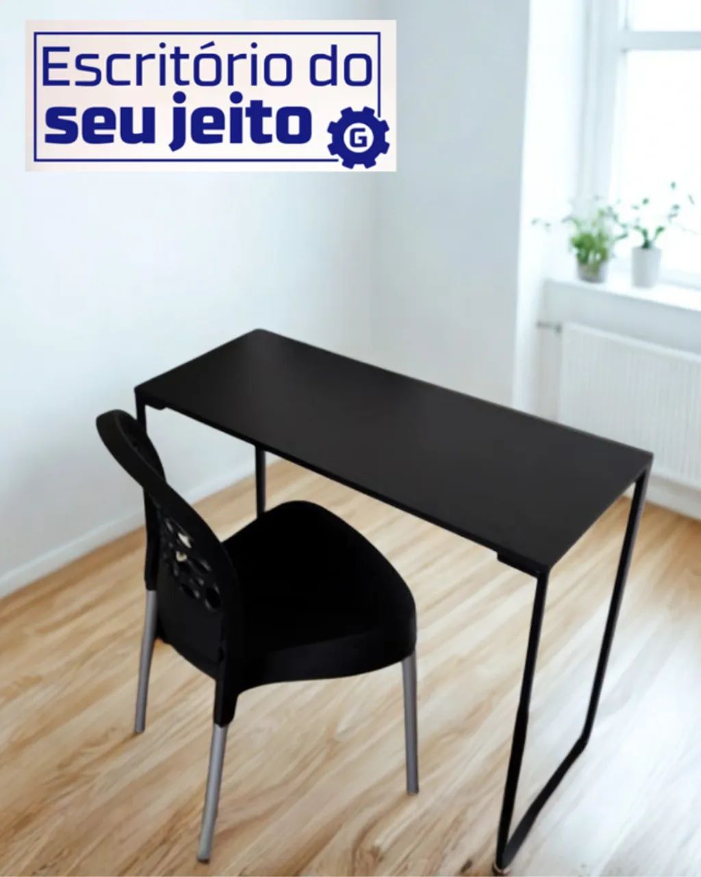 Mesa de Estudo Industrial NOVA Escritório Multiuso para Notebook Computador Escrivaninha - Foto 4