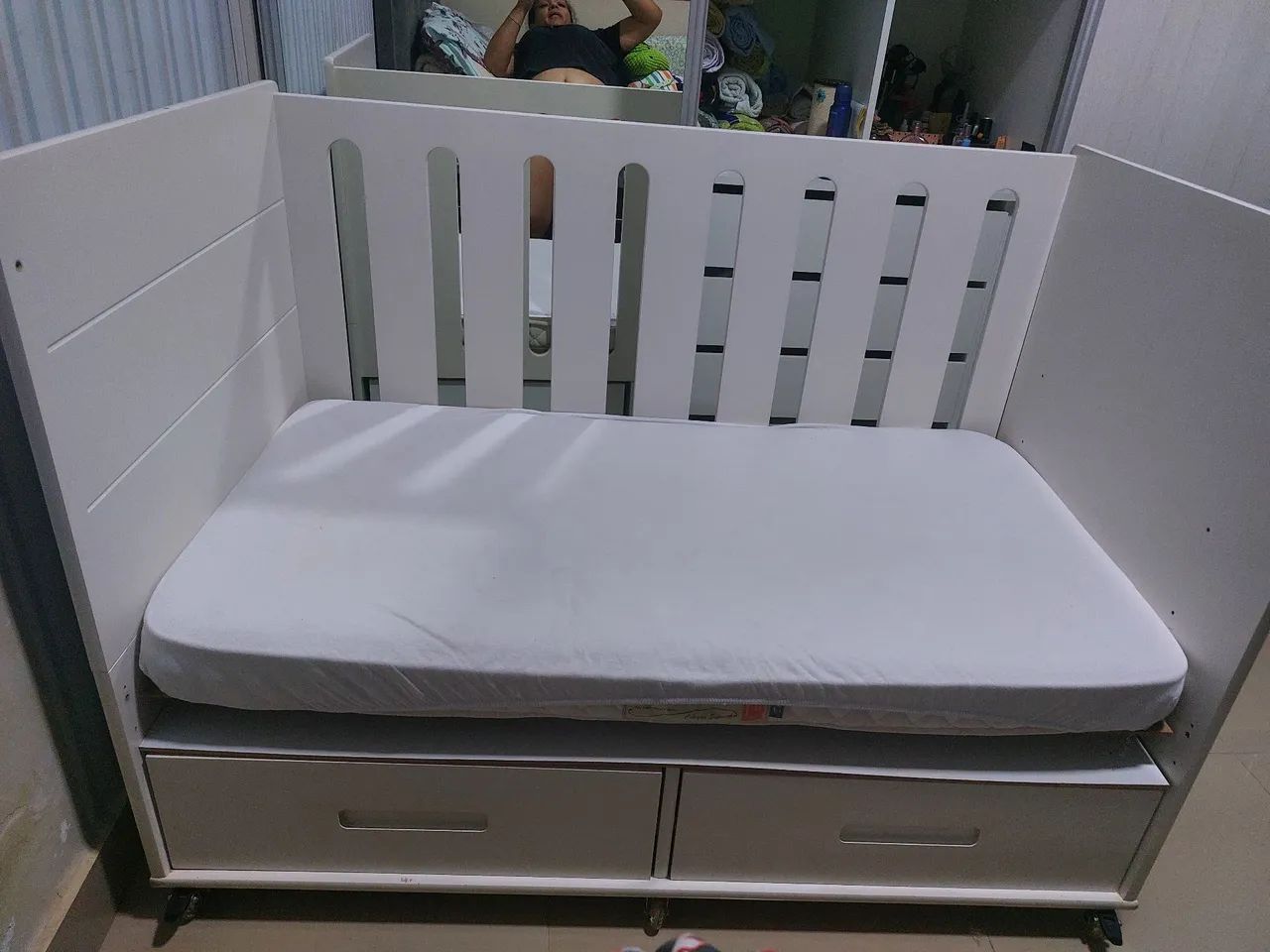 Berço americano, que virá cama ,cor branca,  retirada sol nascente  trecho 2 - Foto 5