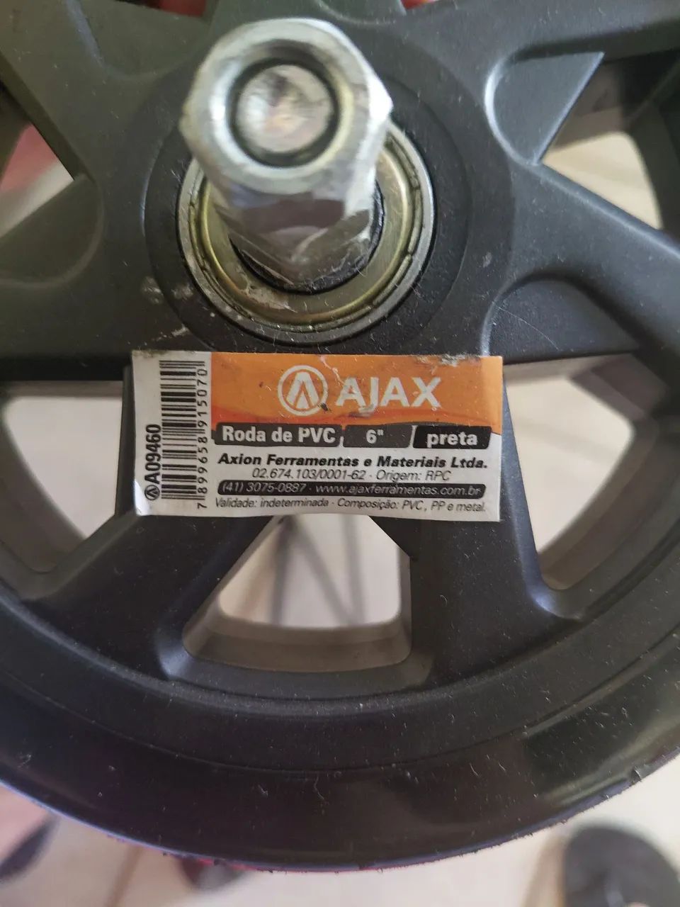 Roda de PVC 6 Preta - AIAX