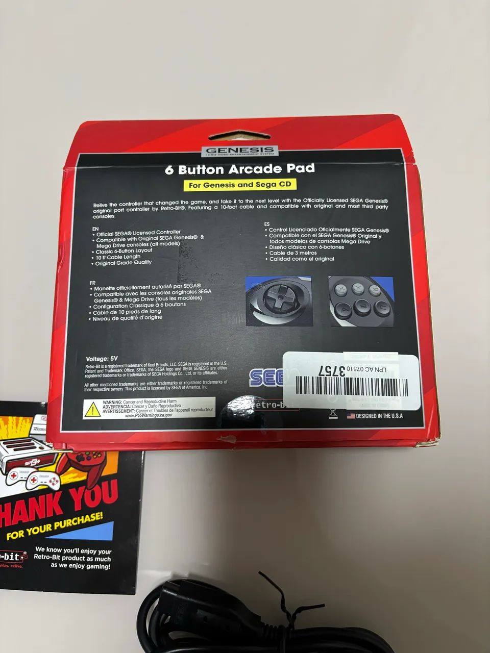Controle Sega Genesis - Retro-bit  - Foto 3