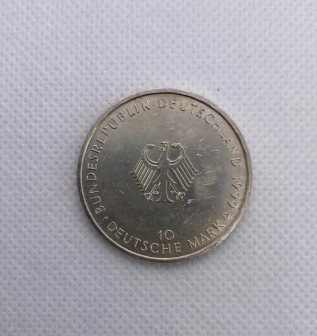 MOEDA COMEMORATIVA ALEMÃ - 10 DEUTSCHE MARK - 1999 - Foto 5