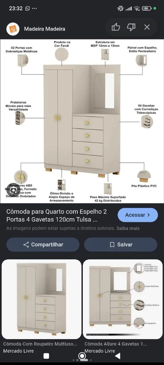 Vendo guarda roupa acompanha led.  - Foto 3