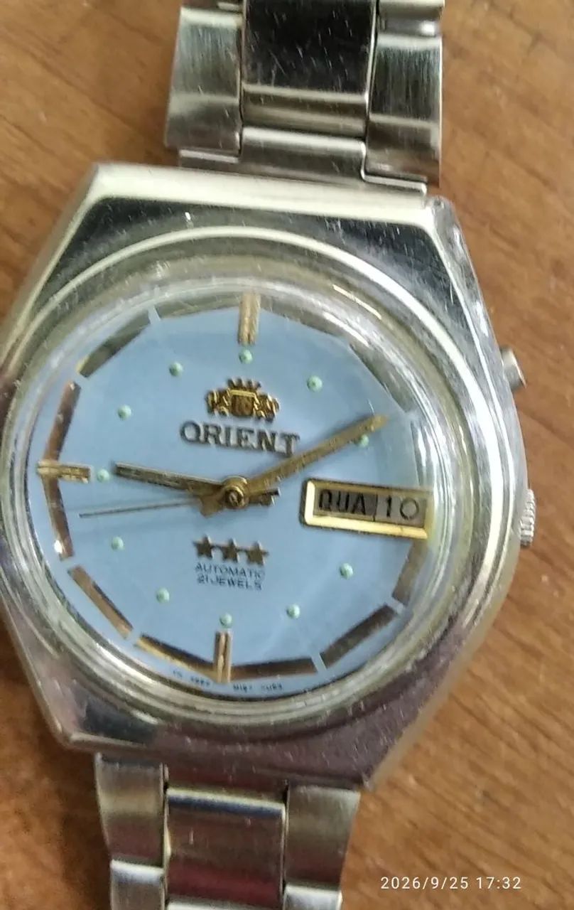 orient automatico azul c. dourado - Foto 2
