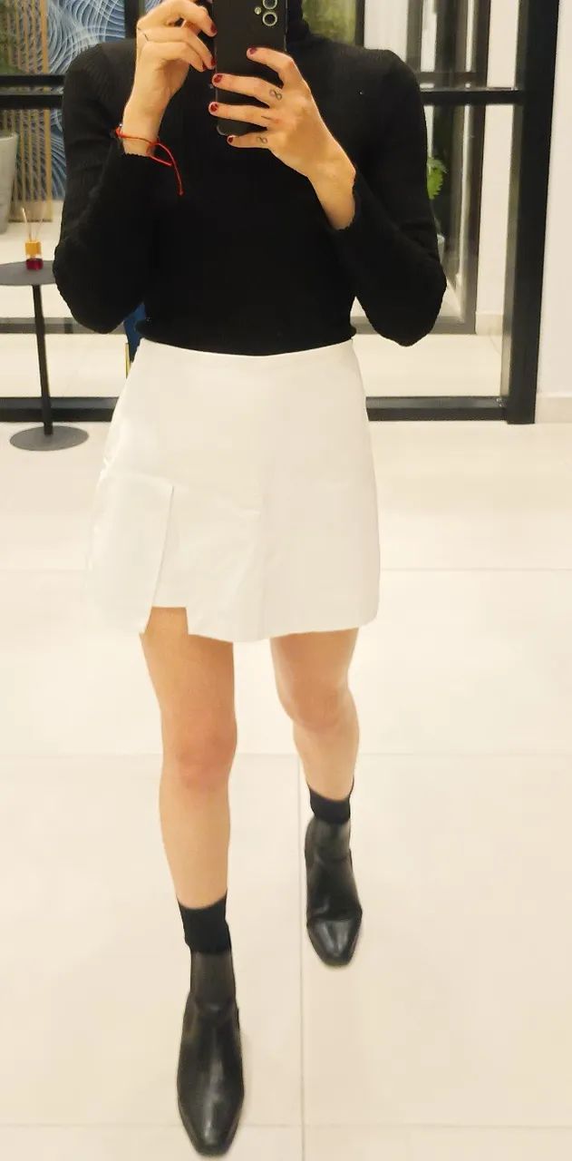 short saia Zara branco  - Foto 3