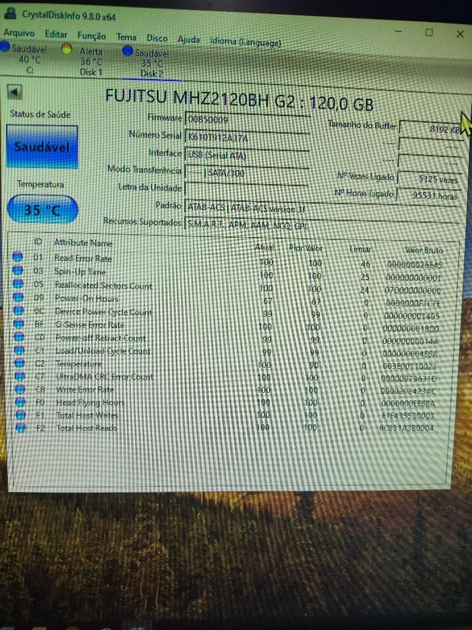 Hd Fujitsu 120 gb  sata notebook - Foto 3