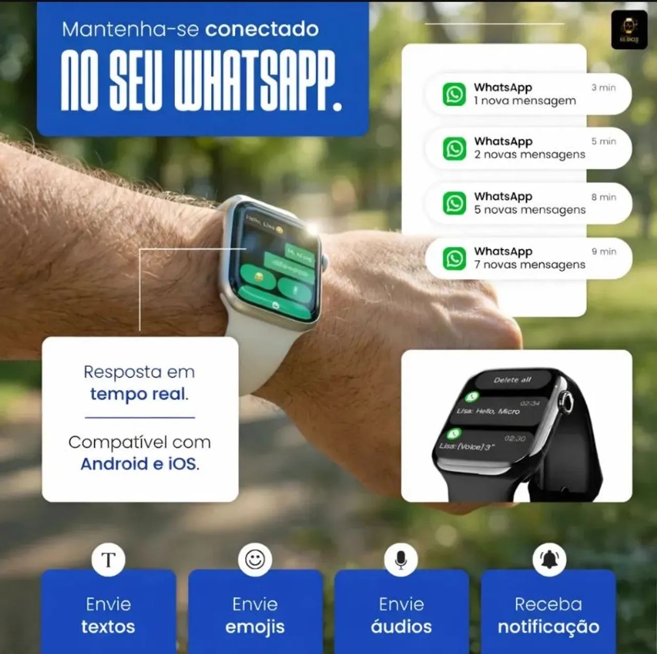 Smartwatch Microwear S11 Mini - Compacto, moderno e completo! - Foto 2