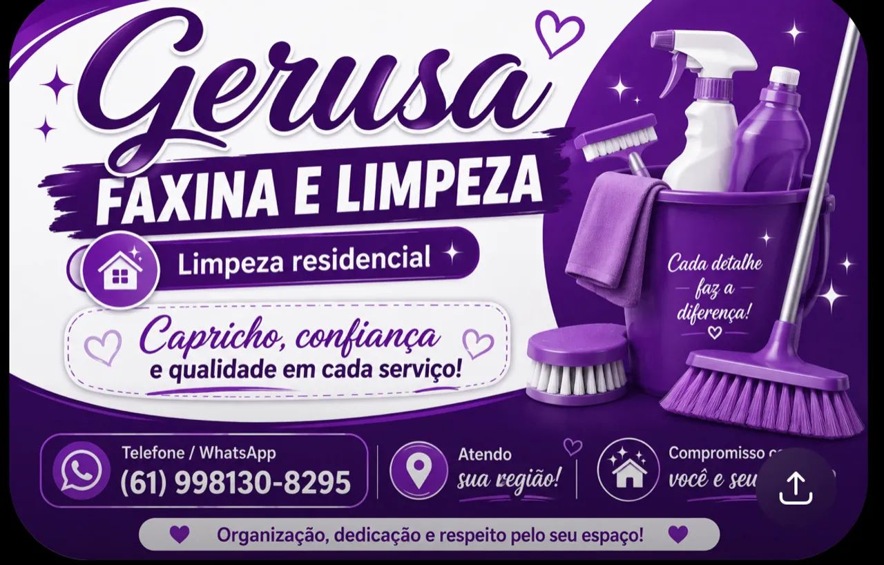 faxina e limpeza 