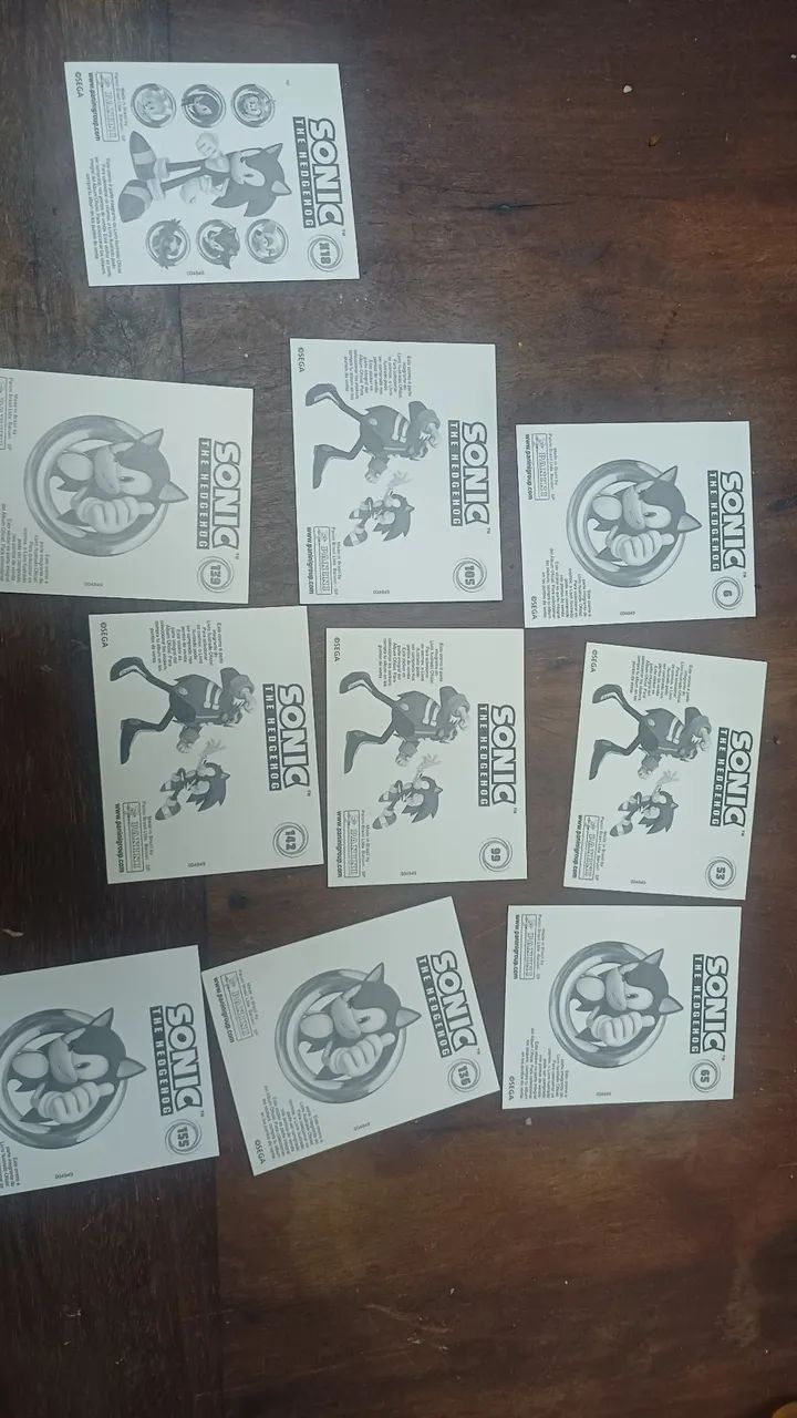 Figurinhas avulsas sonic