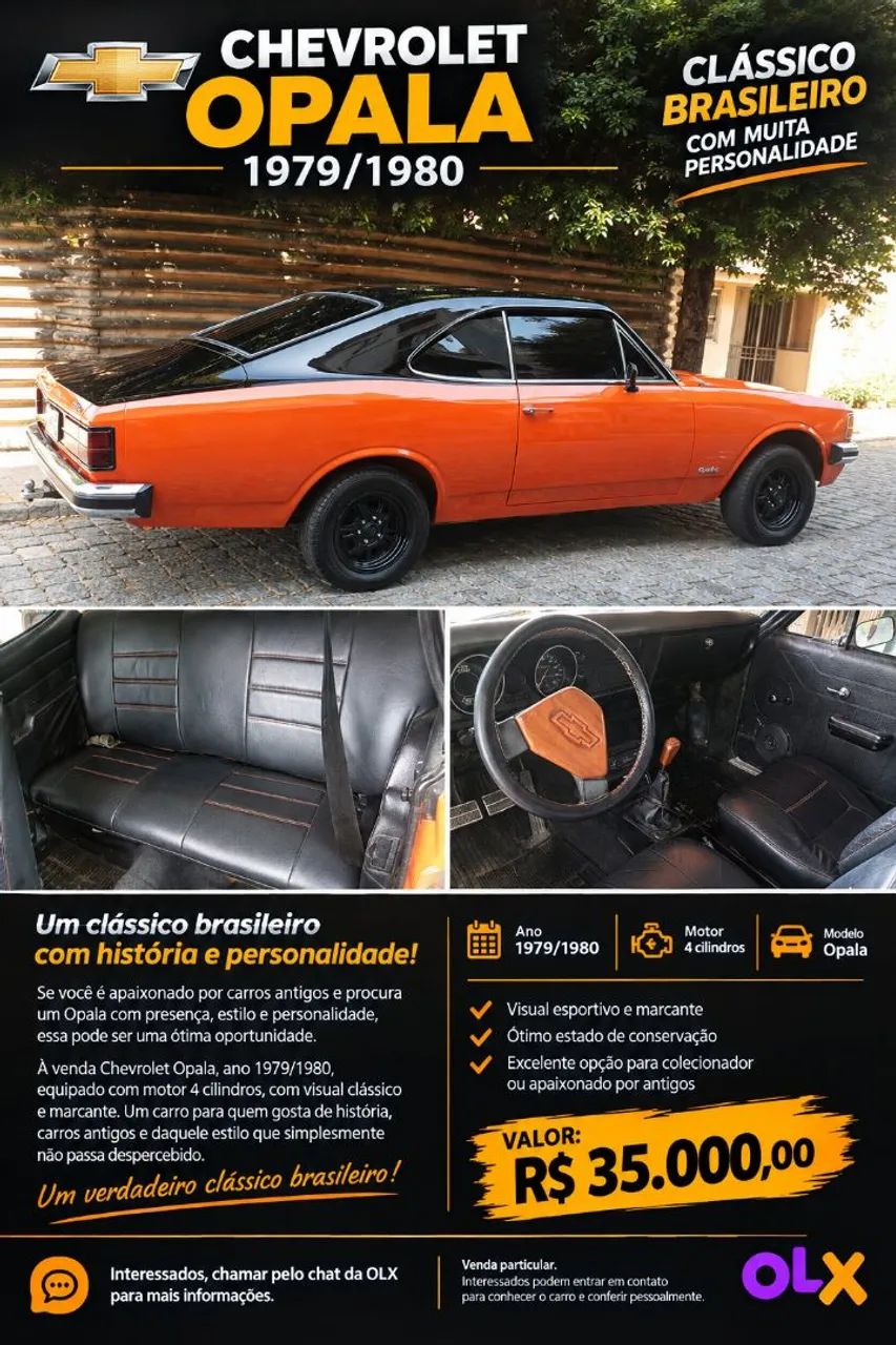 Chevrolet Opala L/sl/ss/ 2.5/4.1 1979